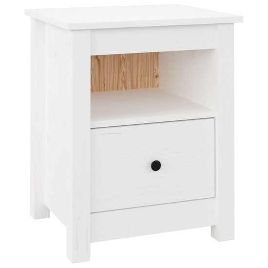 Nachtkastjes 2 st 40x35x49 cm massief grenenhout wit MeubelReus
