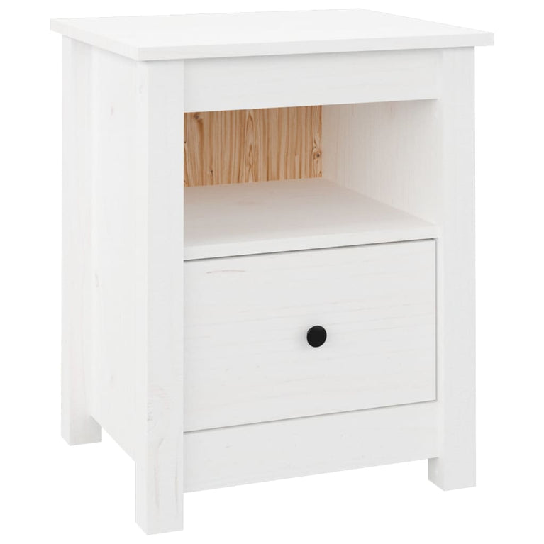 Nachtkastjes 2 st 40x35x49 cm massief grenenhout wit MeubelReus
