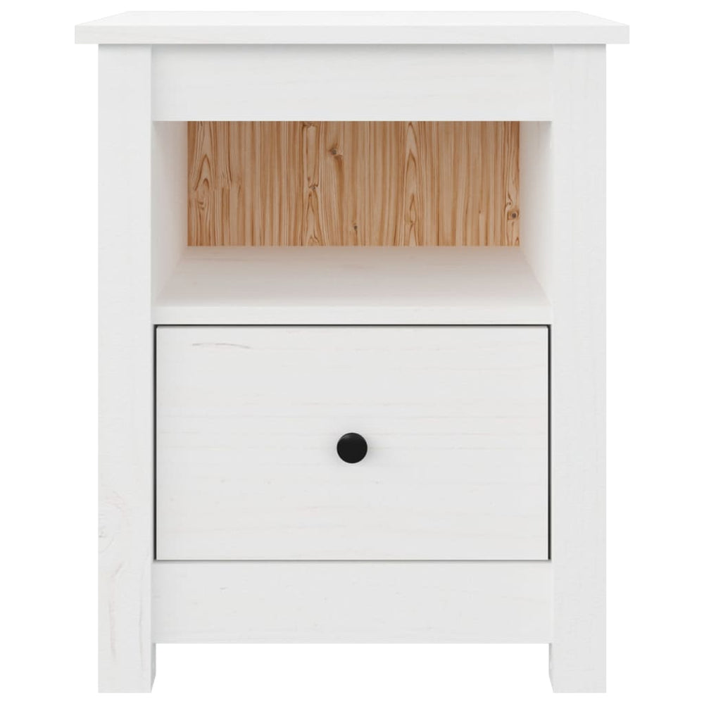 Nachtkastjes 2 st 40x35x49 cm massief grenenhout wit MeubelReus