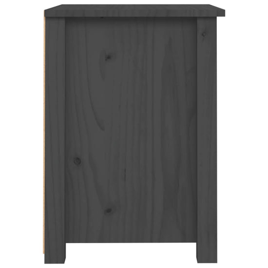 Nachtkastje 40x35x49 cm massief grenenhout grijs MeubelReus