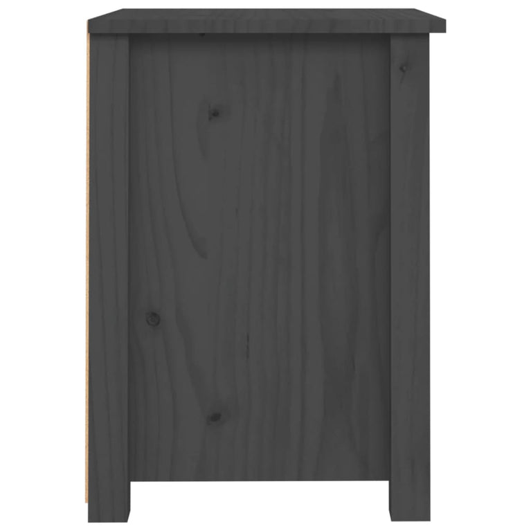 Nachtkastje 40x35x49 cm massief grenenhout grijs MeubelReus