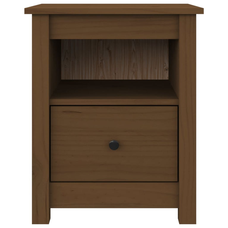Nachtkastje 40x35x49 cm massief grenenhout honingbruin MeubelReus