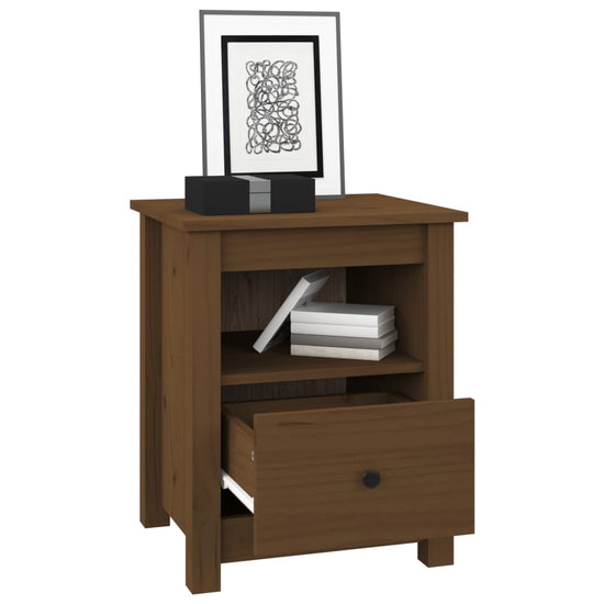 Nachtkastjes 2 st 40x35x49 cm massief grenenhout honingbruin MeubelReus