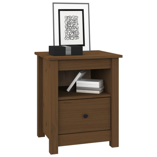 Nachtkastjes 2 st 40x35x49 cm massief grenenhout honingbruin MeubelReus