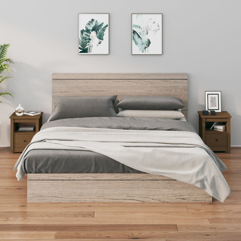 Nachtkastjes 2 st 40x35x49 cm massief grenenhout honingbruin MeubelReus
