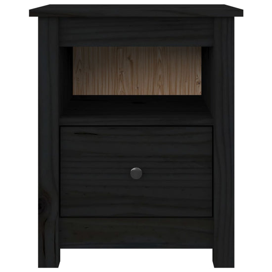 Nachtkastjes 2 st 40x35x49 cm massief grenenhout zwart MeubelReus