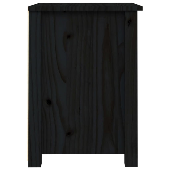 Nachtkastjes 2 st 40x35x49 cm massief grenenhout zwart MeubelReus