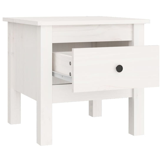 Bijzettafels 2 st 40x40x39 cm massief grenenhout wit MeubelReus