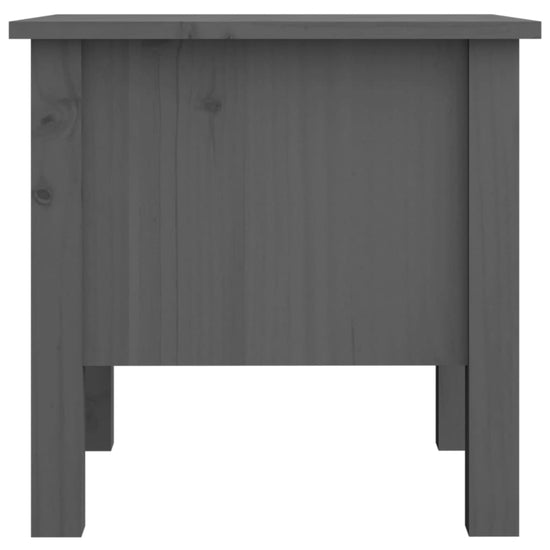 Bijzettafel 40x40x39 cm massief grenenhout grijs MeubelReus