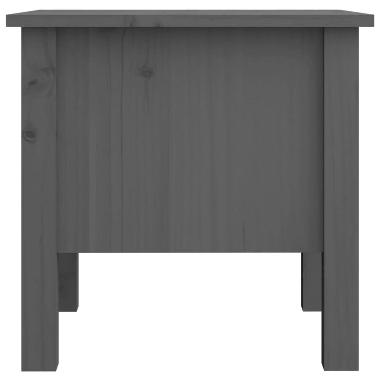 Bijzettafel 40x40x39 cm massief grenenhout grijs MeubelReus