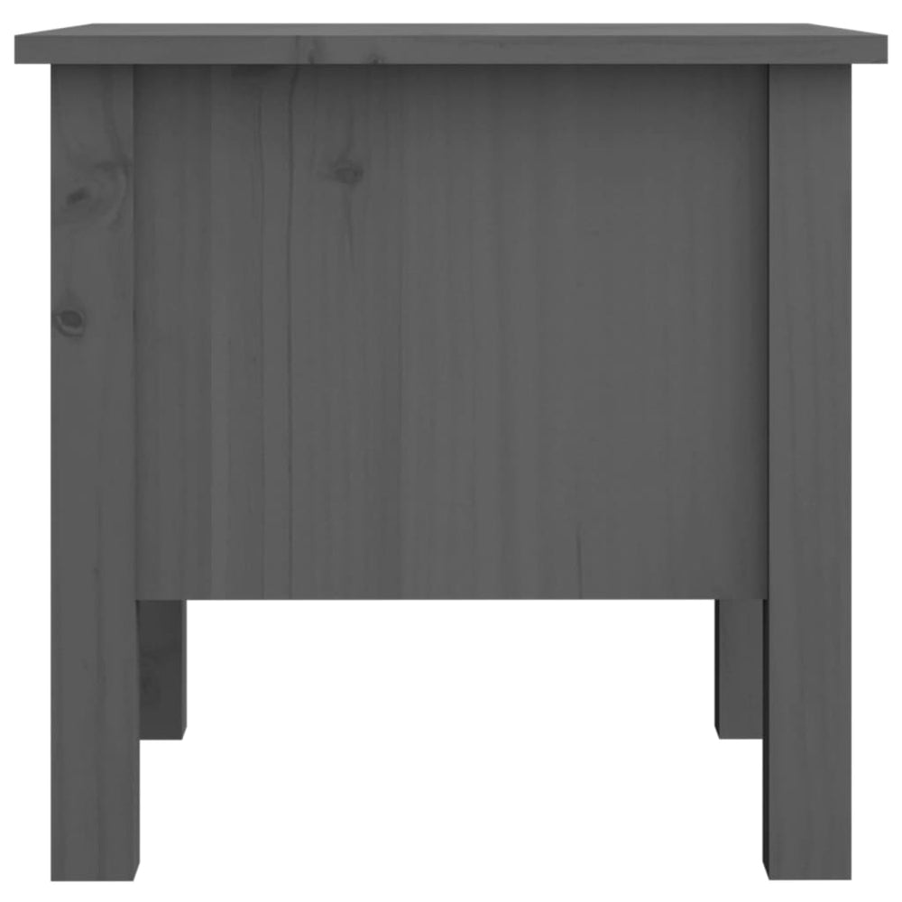 Bijzettafels 2 st 40x40x39 cm massief grenenhout grijs MeubelReus