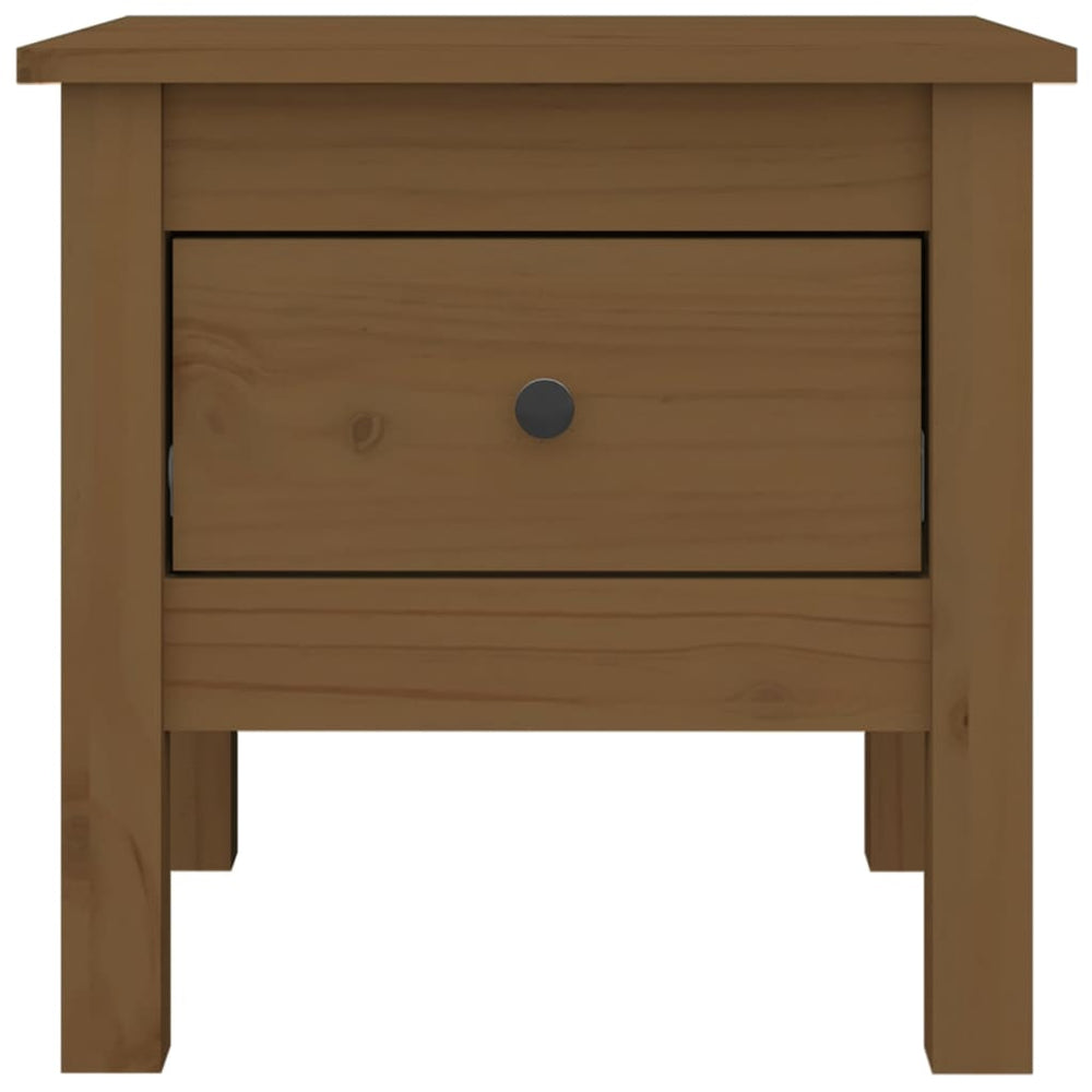 Bijzettafel 40x40x39 cm massief grenenhout honingbruin MeubelReus
