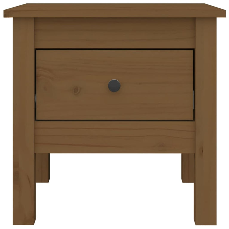 Bijzettafel 40x40x39 cm massief grenenhout honingbruin MeubelReus