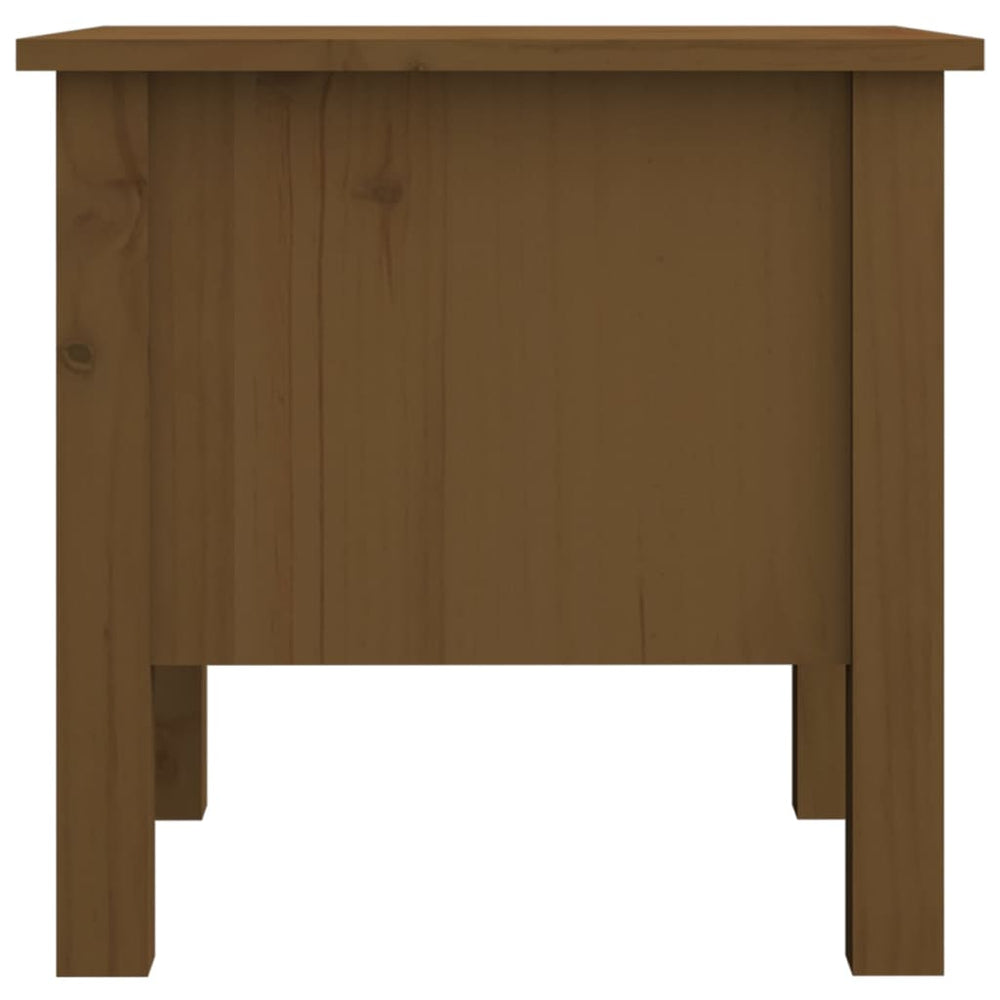 Bijzettafel 40x40x39 cm massief grenenhout honingbruin MeubelReus
