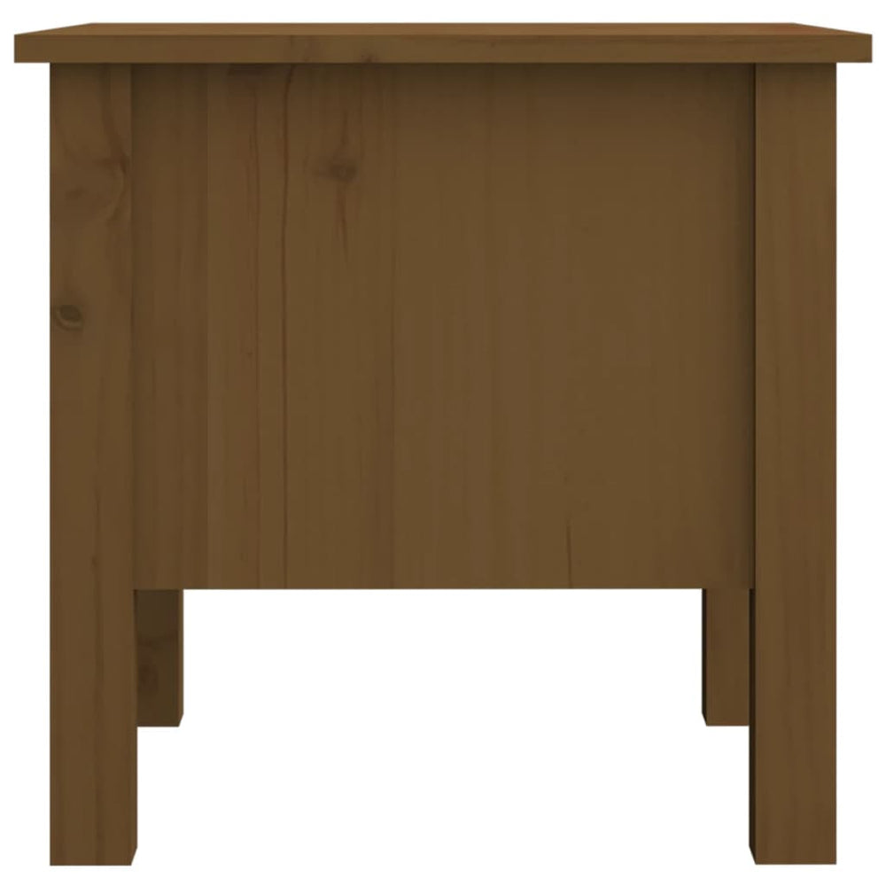 Bijzettafels 2 st 40x40x39 cm massief grenenhout honingbruin MeubelReus