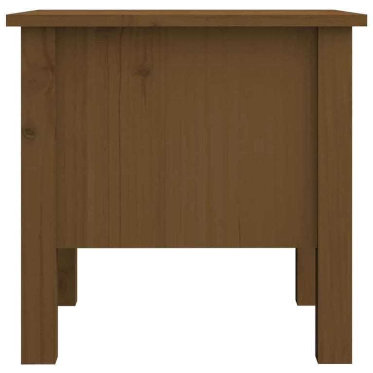 Bijzettafels 2 st 40x40x39 cm massief grenenhout honingbruin MeubelReus