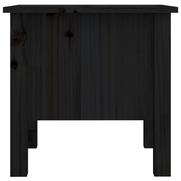 Bijzettafel 40x40x39 cm massief grenenhout zwart MeubelReus