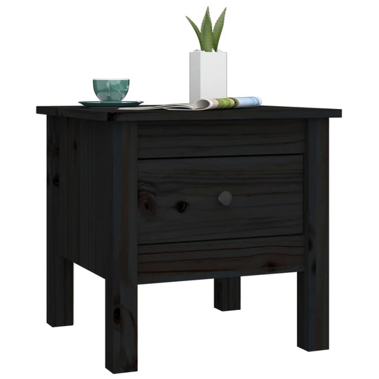 Bijzettafels 2 st 40x40x39 cm massief grenenhout zwart MeubelReus