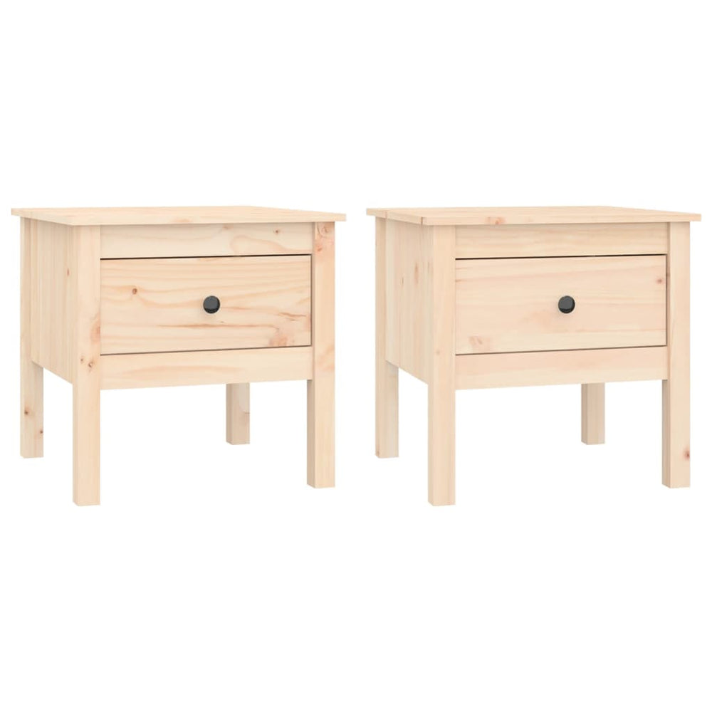 Bijzettafels 2 st 50x50x49 cm massief grenenhout MeubelReus