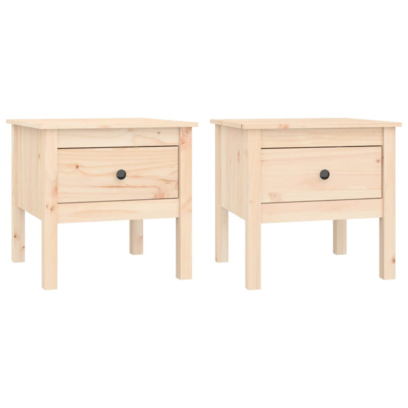 Bijzettafels 2 st 50x50x49 cm massief grenenhout MeubelReus