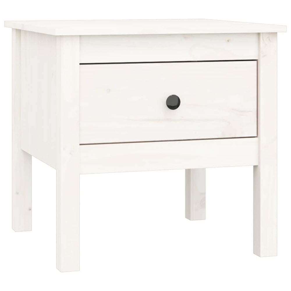 Bijzettafels 2 st 50x50x49 cm massief grenenhout wit MeubelReus