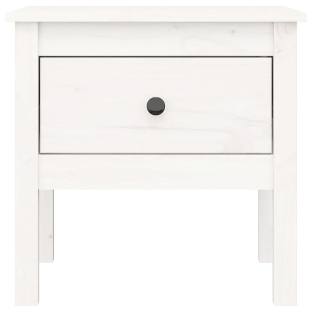 Bijzettafels 2 st 50x50x49 cm massief grenenhout wit MeubelReus