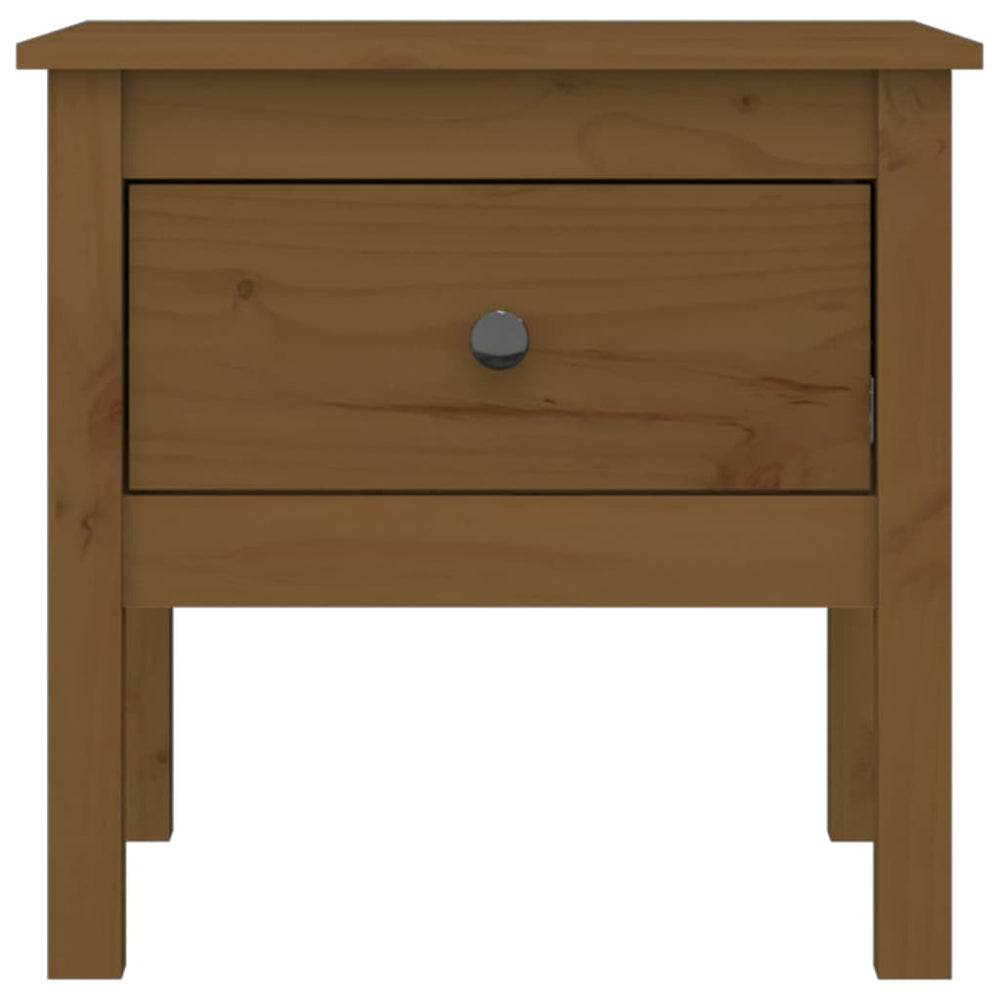 Bijzettafel 50x50x49 cm massief grenenhout honingbruin MeubelReus