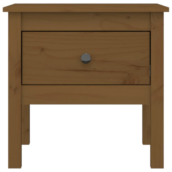 Bijzettafel 50x50x49 cm massief grenenhout honingbruin MeubelReus