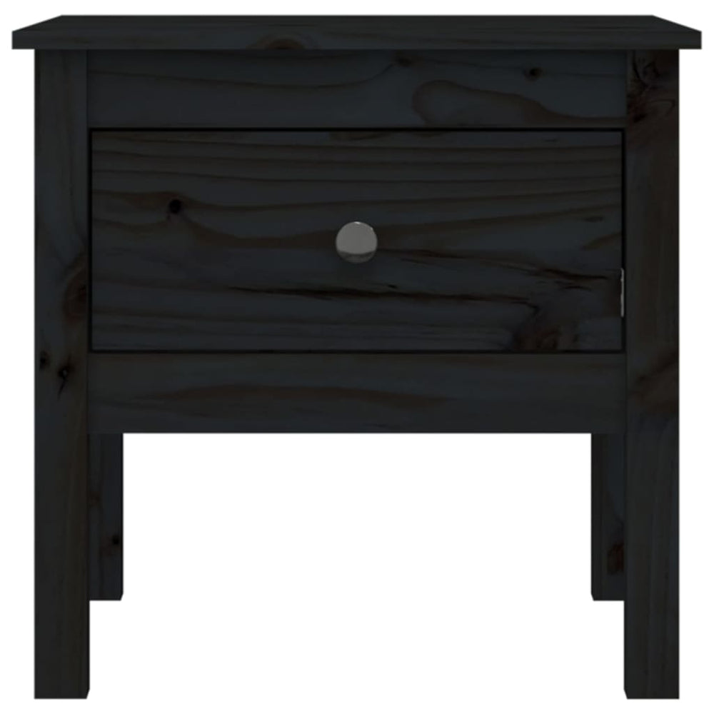 Bijzettafel 50x50x49 cm massief grenenhout zwart MeubelReus