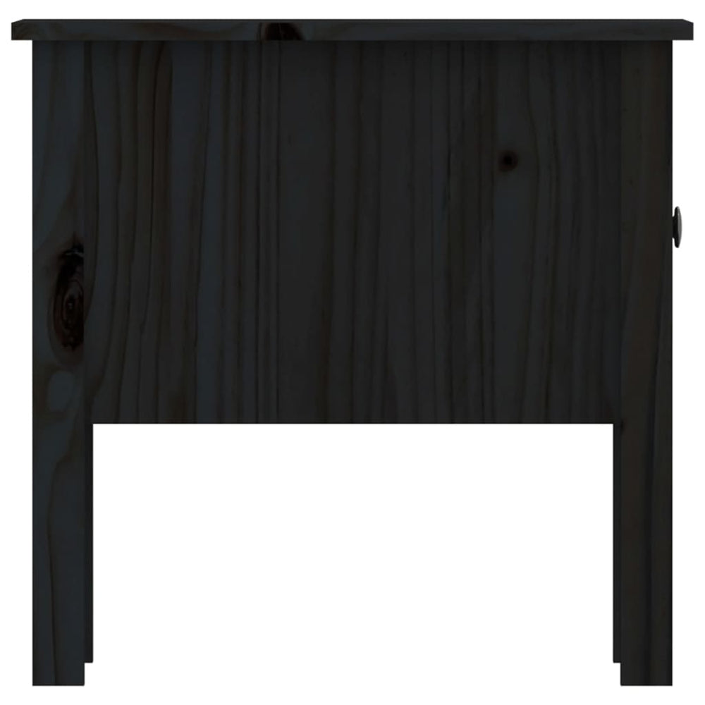 Bijzettafel 50x50x49 cm massief grenenhout zwart MeubelReus