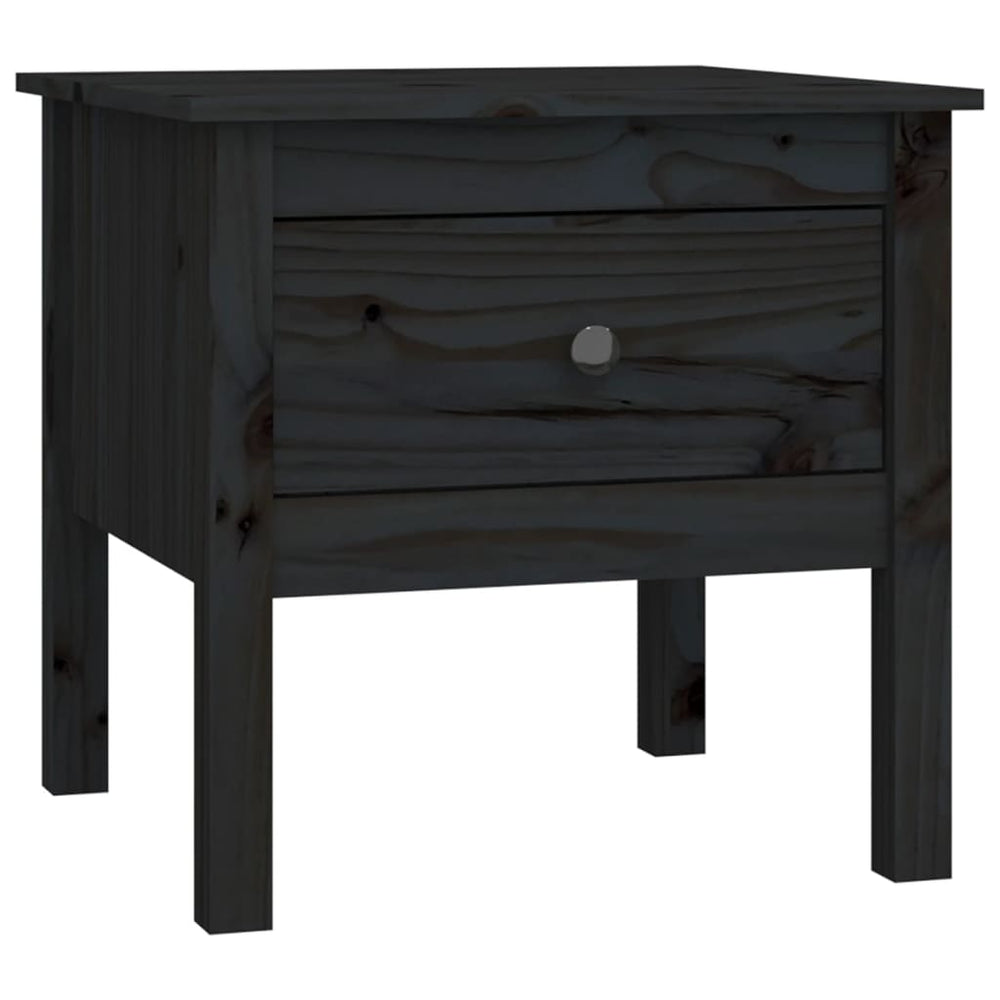 Bijzettafels 2 st 50x50x49 cm massief grenenhout zwart MeubelReus