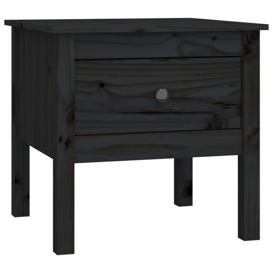 Bijzettafels 2 st 50x50x49 cm massief grenenhout zwart MeubelReus
