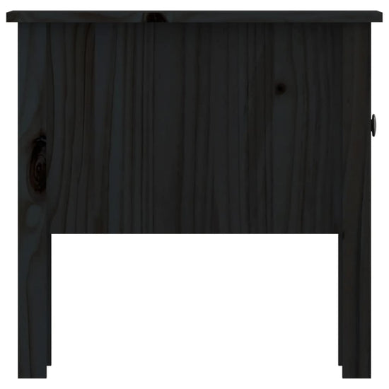 Bijzettafels 2 st 50x50x49 cm massief grenenhout zwart MeubelReus