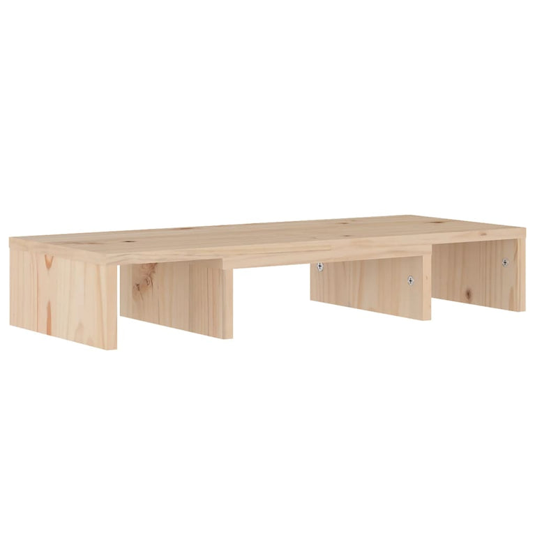 Monitorstandaard 60x24x10,5 cm massief grenenhout MeubelReus