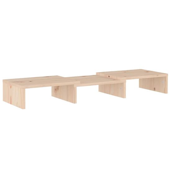 Monitorstandaard 60x24x10,5 cm massief grenenhout MeubelReus