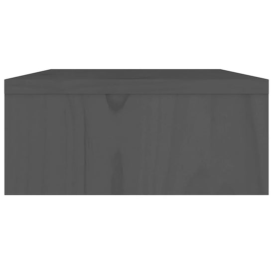Monitorstandaard 60x24x10,5 cm massief grenenhout grijs MeubelReus
