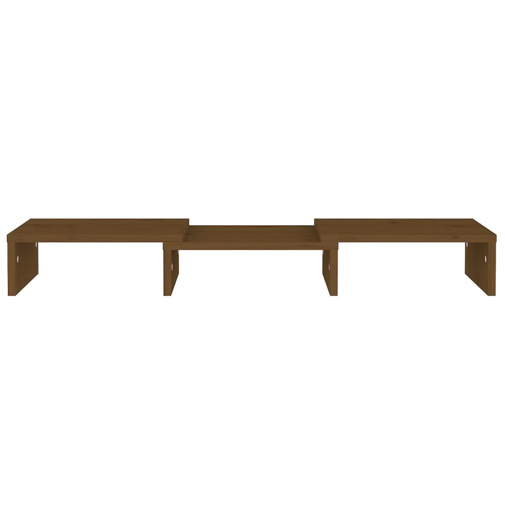 Monitorstandaard 60x24x10,5 cm massief grenenhout honingbruin MeubelReus