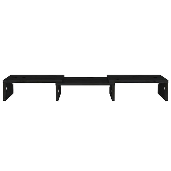 Monitorstandaard 60x24x10,5 cm massief grenenhout zwart MeubelReus