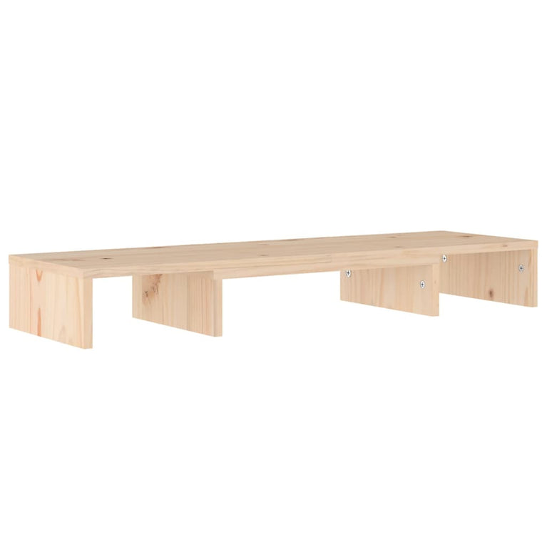 Monitorstandaard 80x24x10,5 cm massief grenenhout MeubelReus