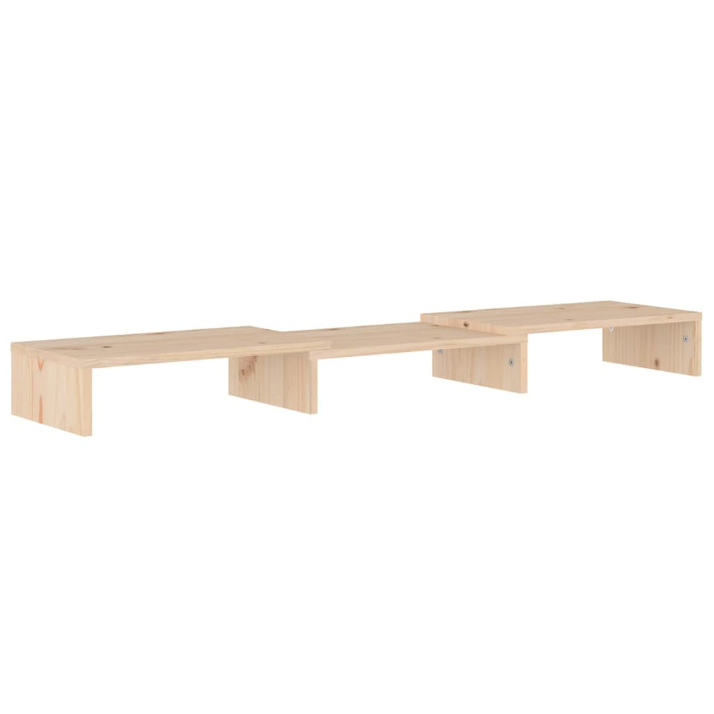 Monitorstandaard 80x24x10,5 cm massief grenenhout MeubelReus