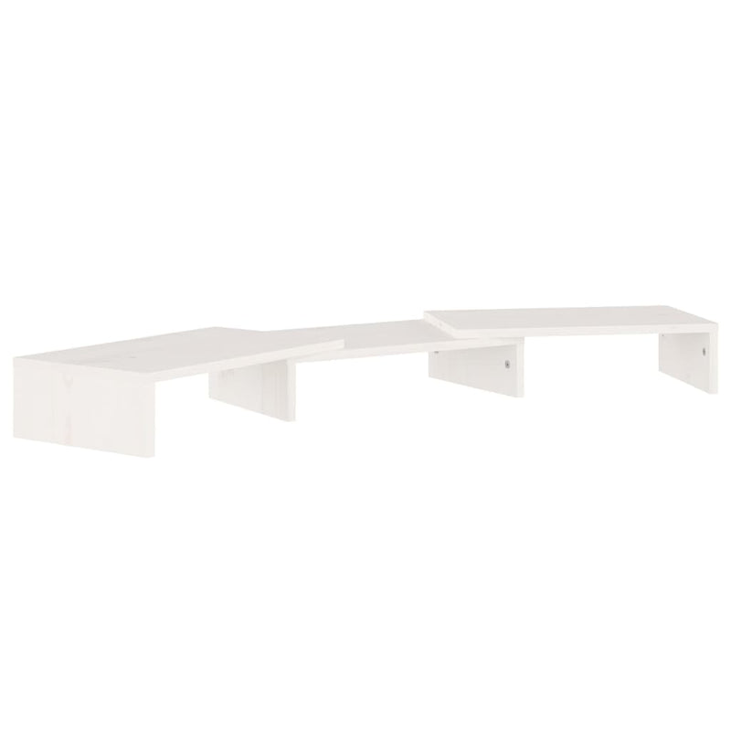 Monitorstandaard 80x24x10,5 cm massief grenenhout wit MeubelReus
