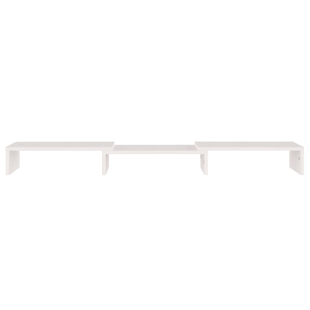 Monitorstandaard 80x24x10,5 cm massief grenenhout wit MeubelReus