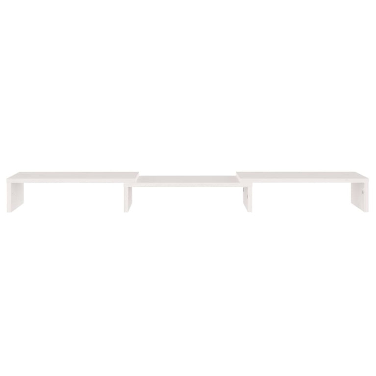 Monitorstandaard 80x24x10,5 cm massief grenenhout wit MeubelReus
