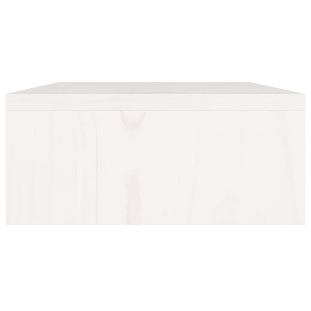 Monitorstandaard 80x24x10,5 cm massief grenenhout wit MeubelReus
