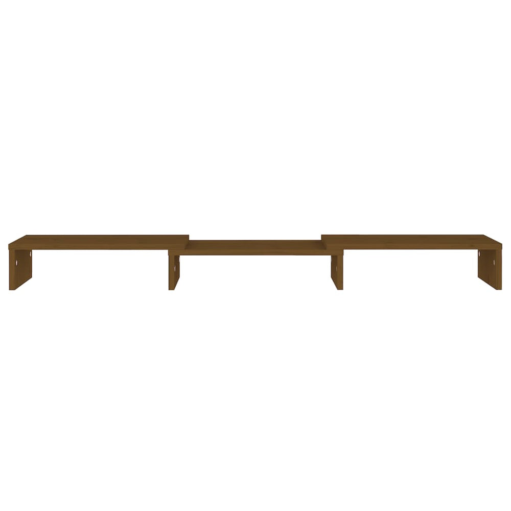 Monitorstandaard 80x24x10,5 cm massief grenenhout honingbruin MeubelReus