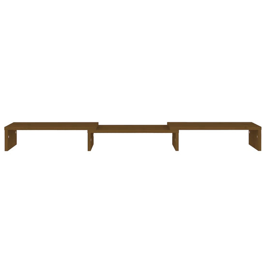 Monitorstandaard 80x24x10,5 cm massief grenenhout honingbruin MeubelReus