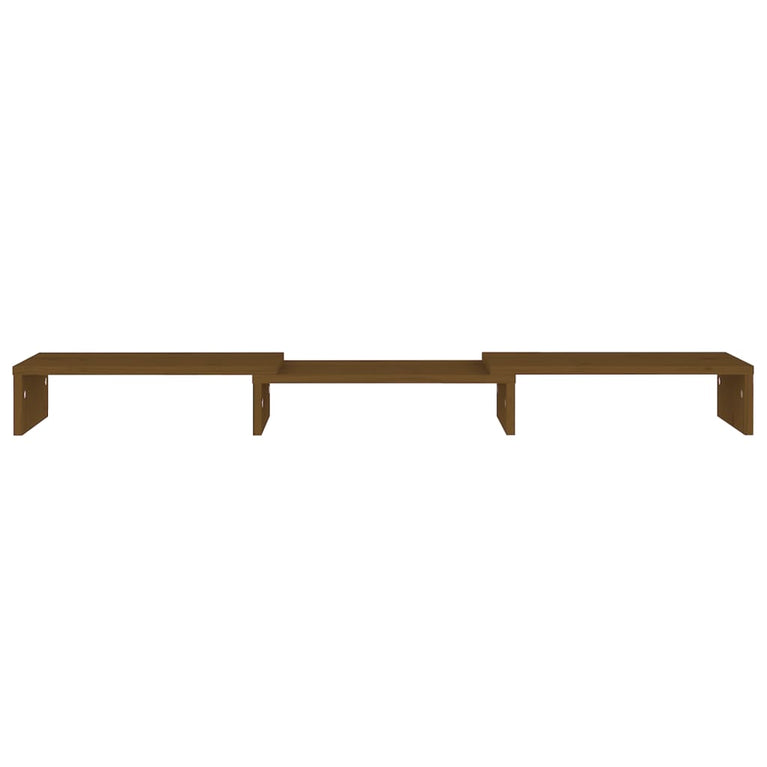 Monitorstandaard 80x24x10,5 cm massief grenenhout honingbruin MeubelReus