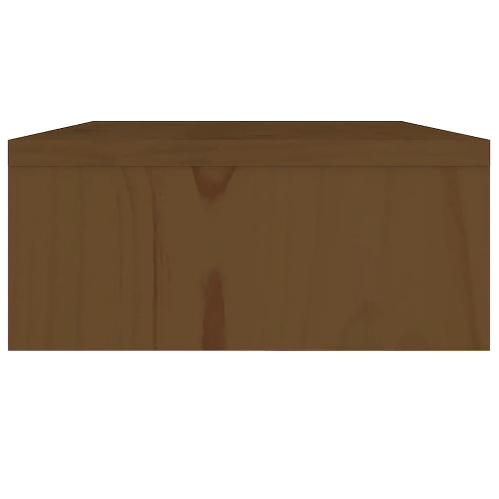 Monitorstandaard 80x24x10,5 cm massief grenenhout honingbruin MeubelReus