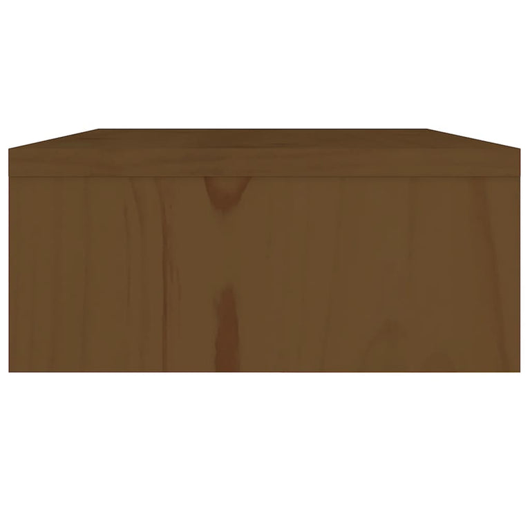 Monitorstandaard 80x24x10,5 cm massief grenenhout honingbruin MeubelReus