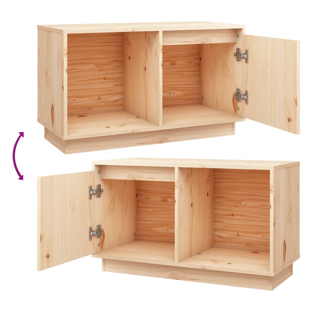 Tv-meubel 74x35x44 cm massief grenenhout MeubelReus